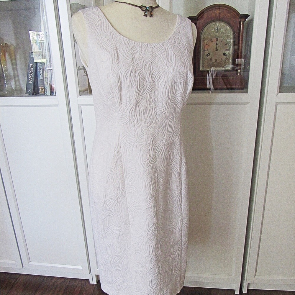 Talbots NWT White Cotton blend Sheath Dress
